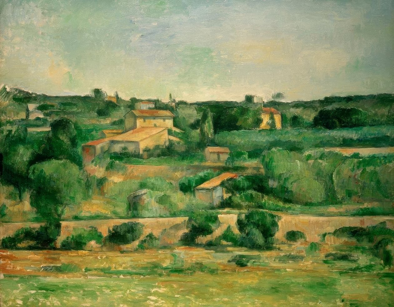 Na planície de Bellevue de Paul Cézanne