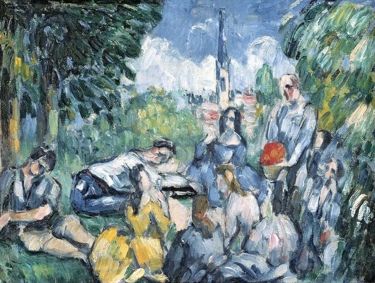 Almoço na grama, 1876-77 (veja também 287550) de Paul Cézanne