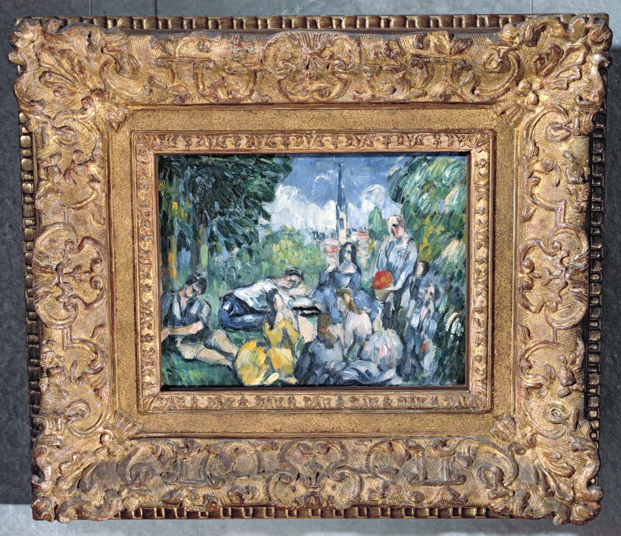 Almoço na grama, 1876-77 (veja também 394903) de Paul Cézanne