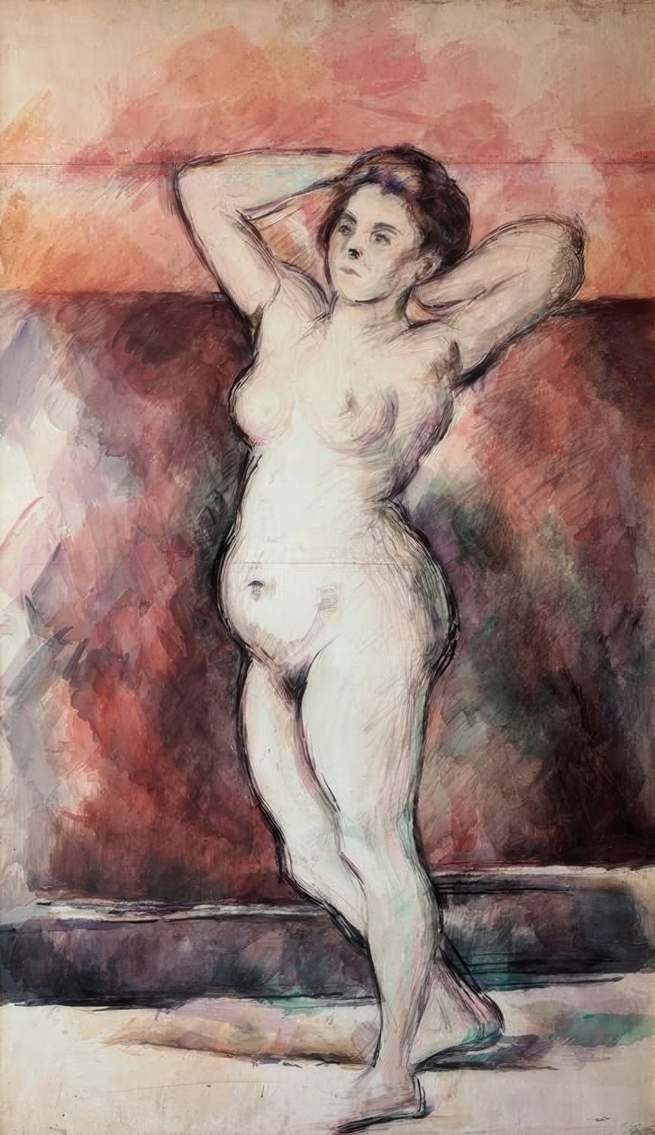 Mulher nua em pé de Paul Cézanne