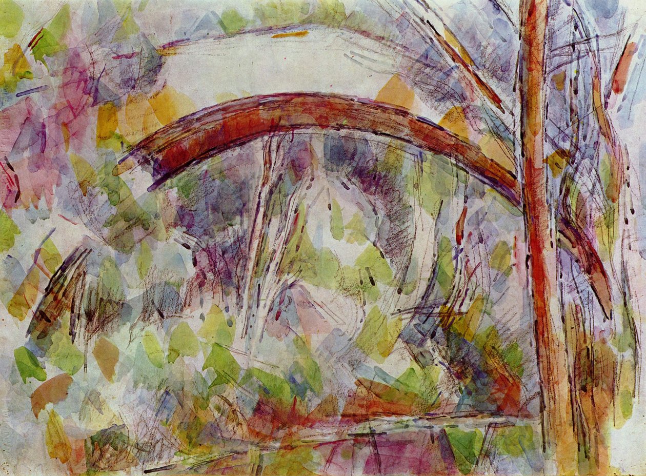 Rio na ponte das três fontes de Paul Cézanne
