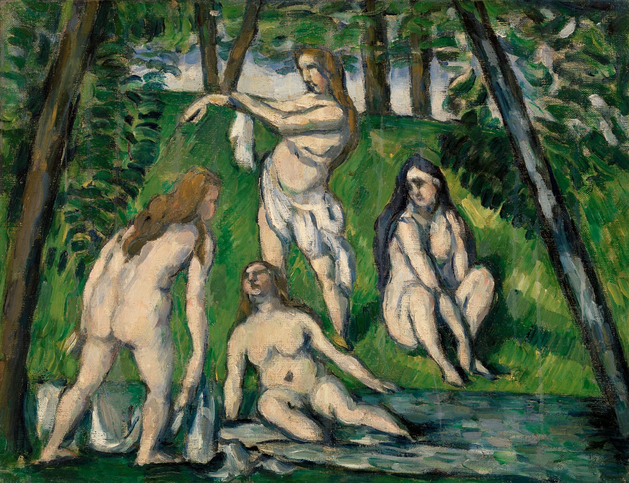 Quatro banhistas, 1876-77 de Paul Cézanne
