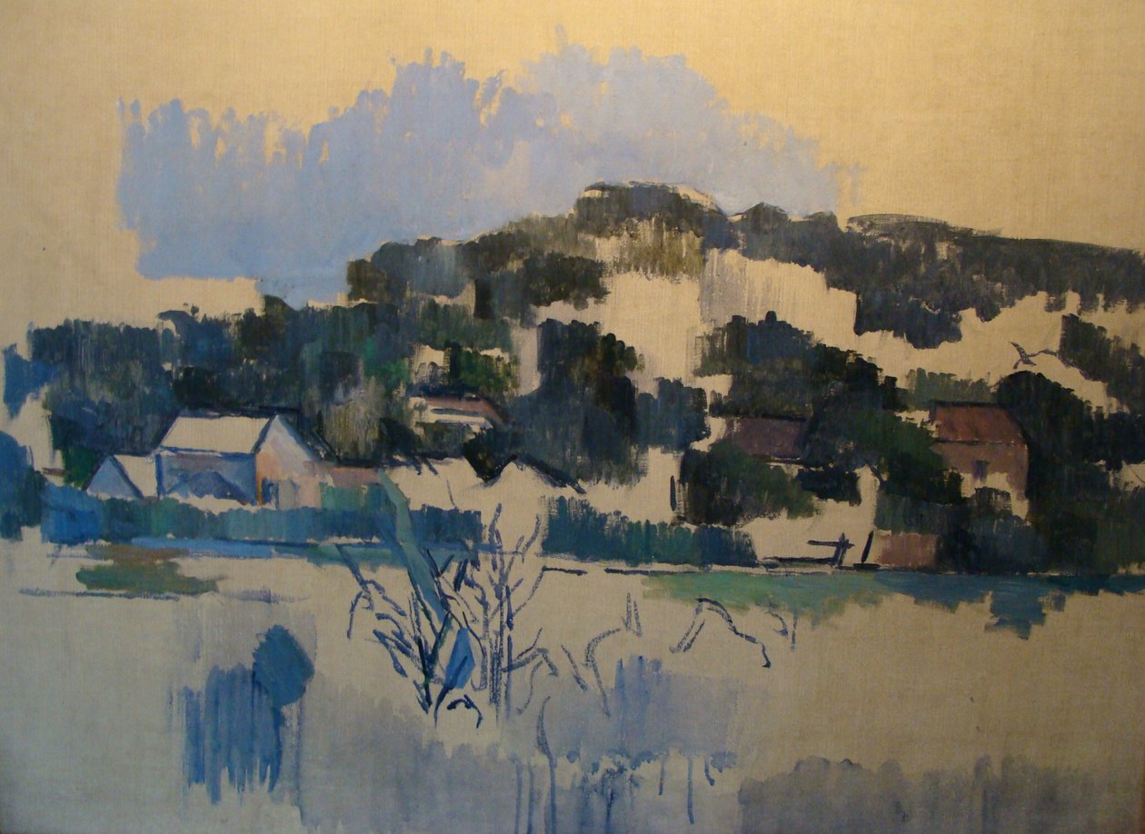 Casas na colina de Paul Cézanne