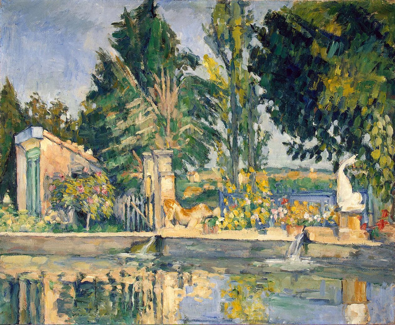 Jas de Bouffan, a piscina, c.1876 de Paul Cézanne