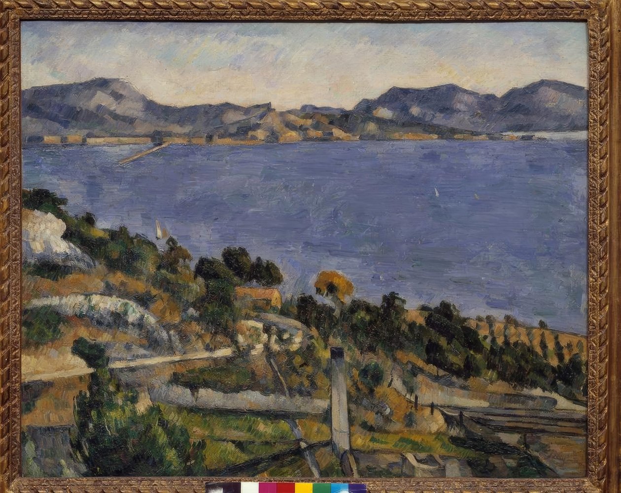 L&39;Estaque, vista do Golfo de Marselha de Paul Cézanne
