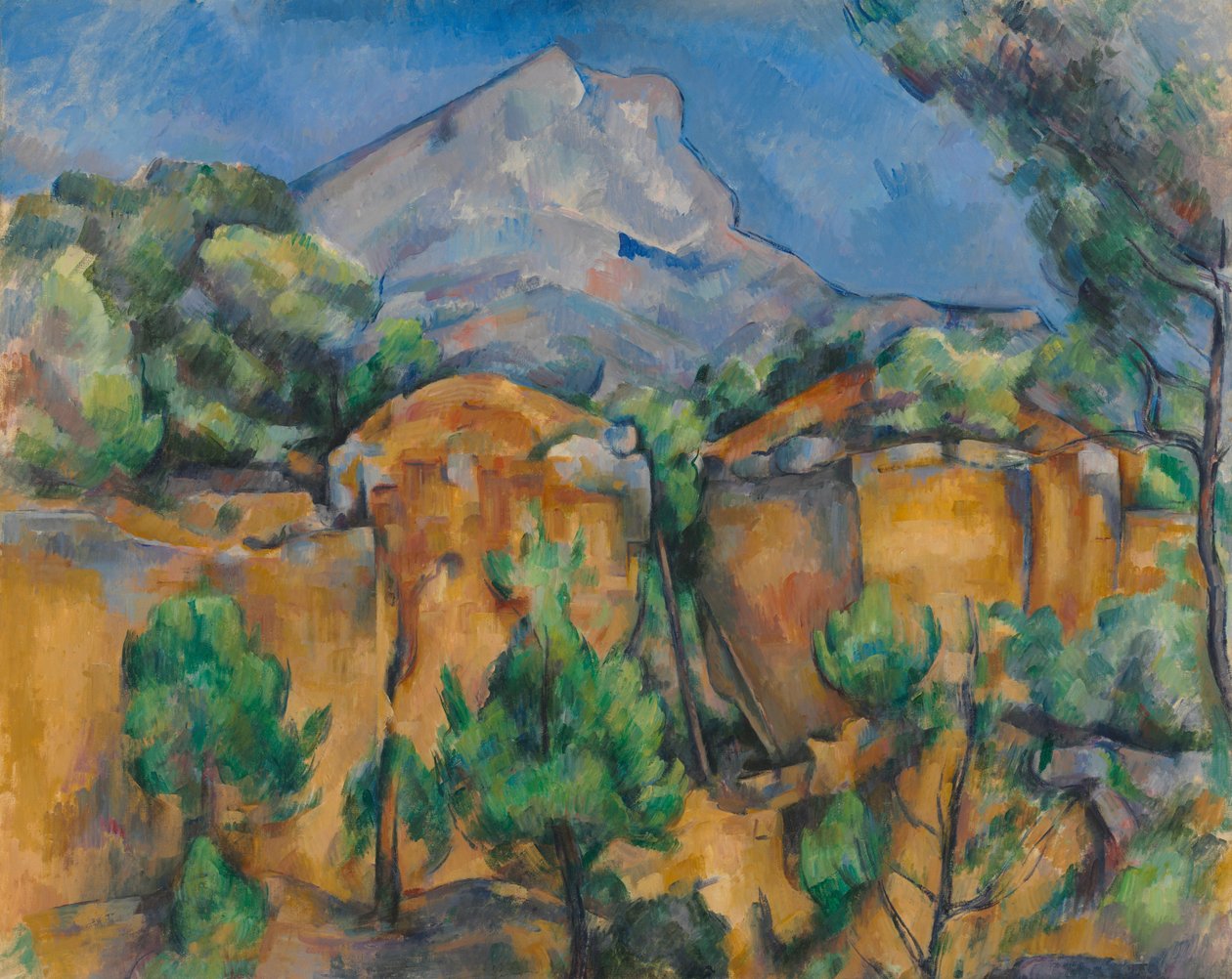 A Montagne Sainte-Victoire vista da pedreira de Bibémus de Paul Cézanne