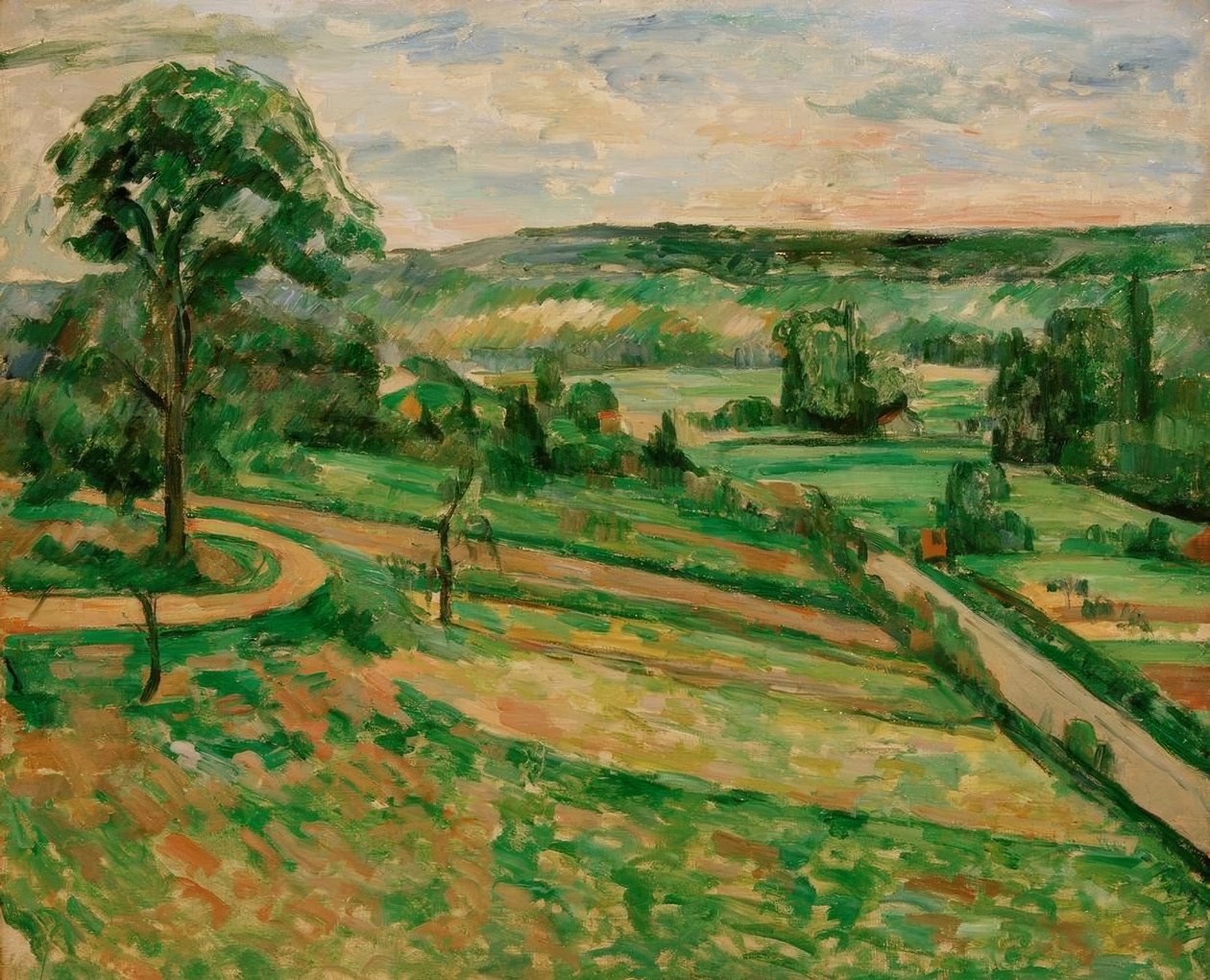 A árvore na curva de Paul Cézanne