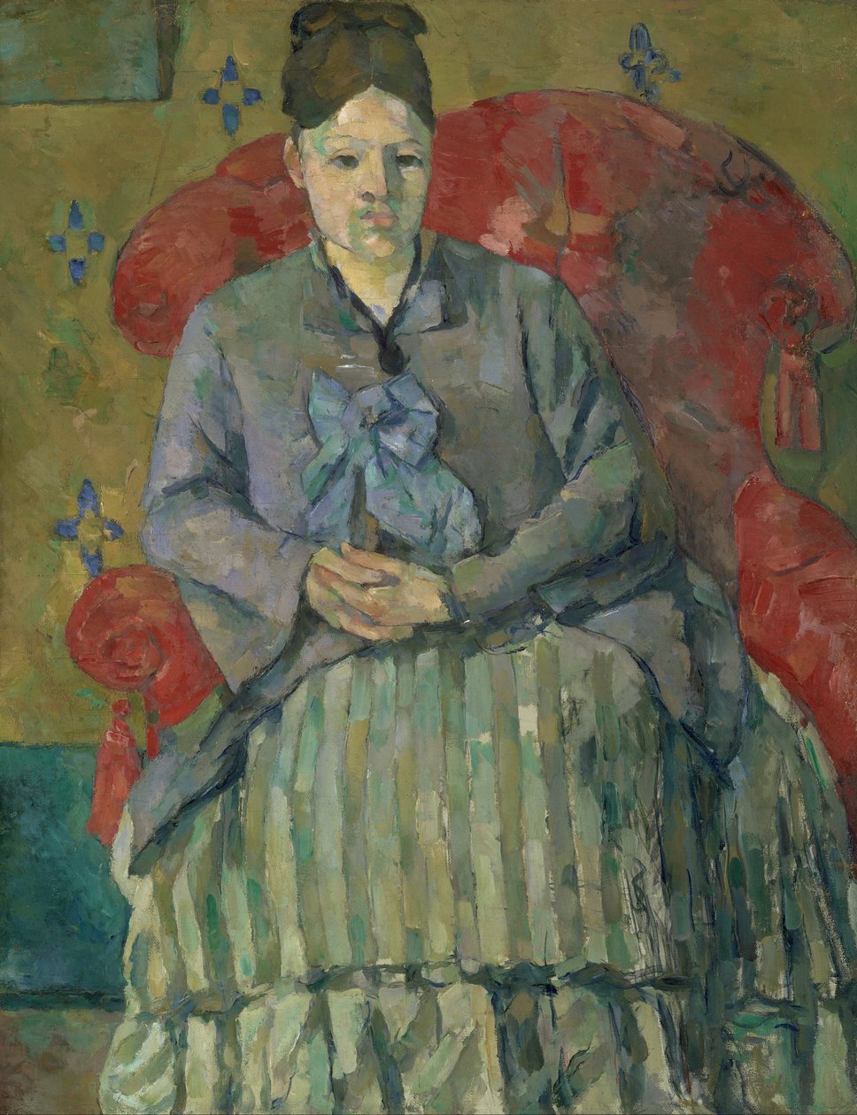 Madame Cézanne em uma poltrona vermelha de Paul Cézanne