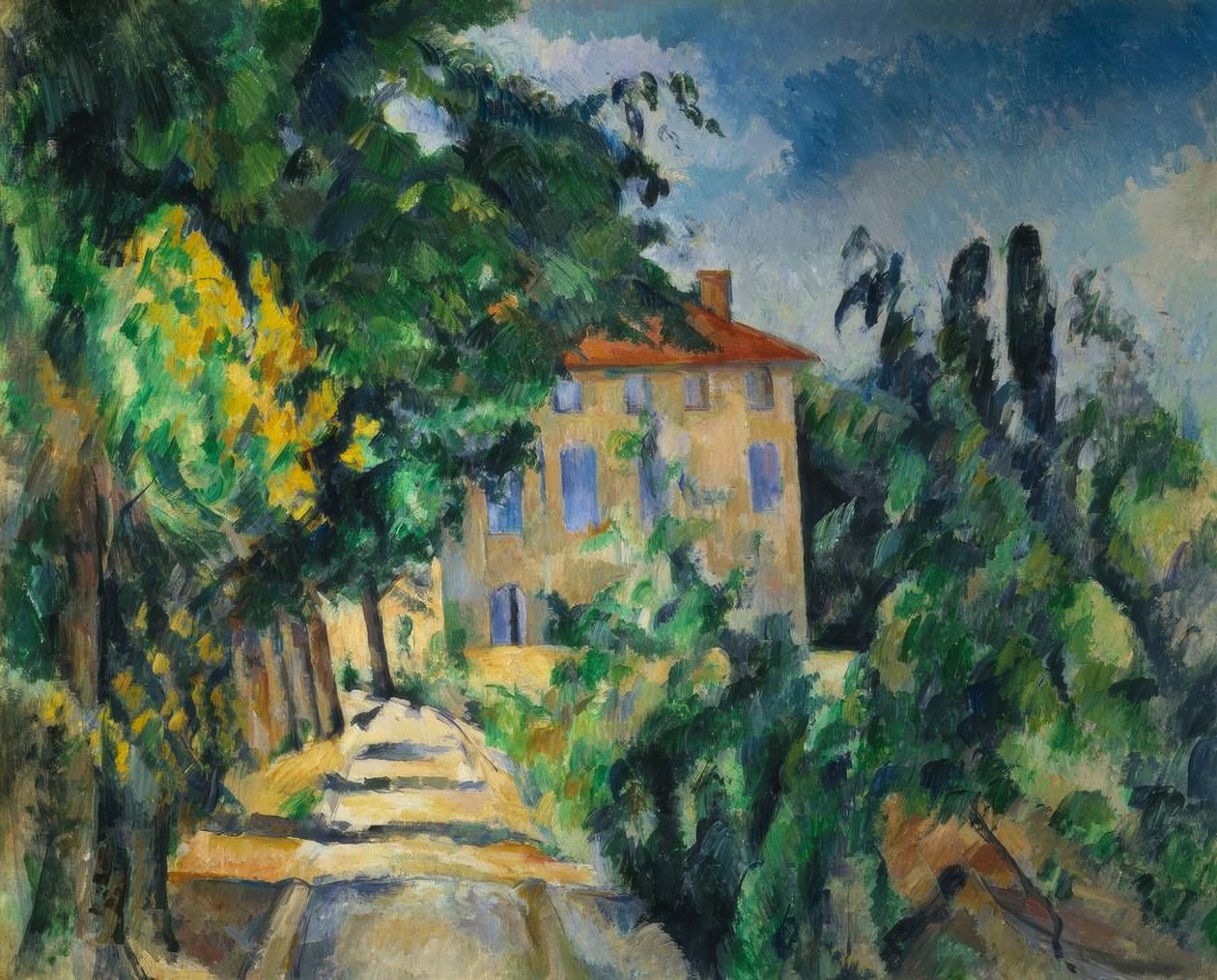 Casa com telhado vermelho de Paul Cézanne