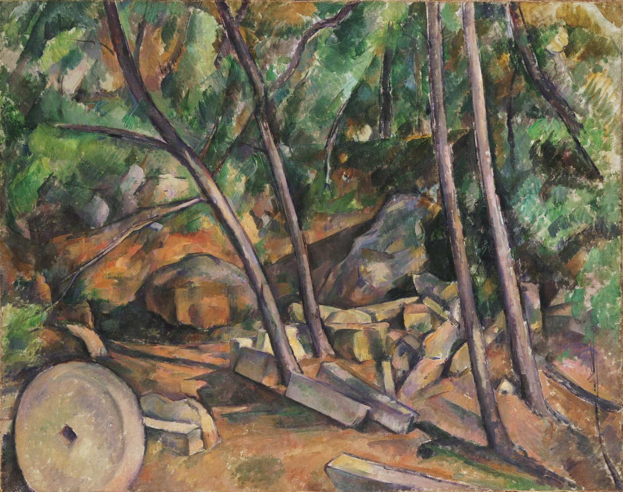 Pedra de moer no parque do Château Noir de Paul Cézanne