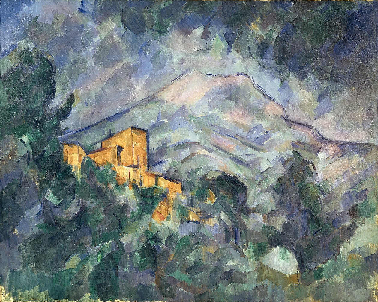Montagne Sainte-Victoire e o Castelo Negro, 1904-06 de Paul Cézanne