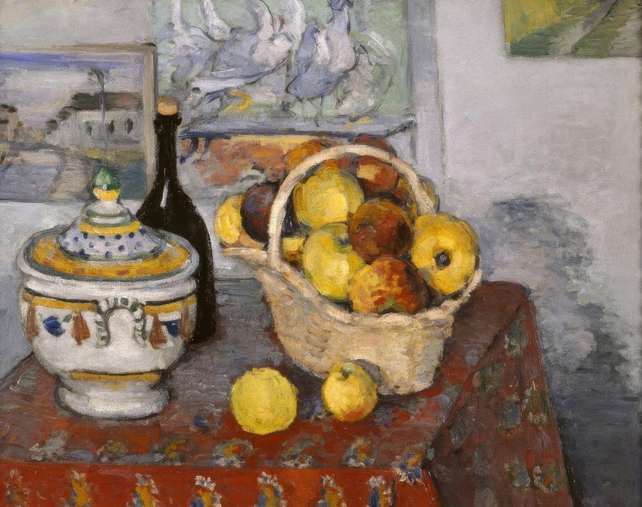 Ainda vida na terrina de Paul Cézanne