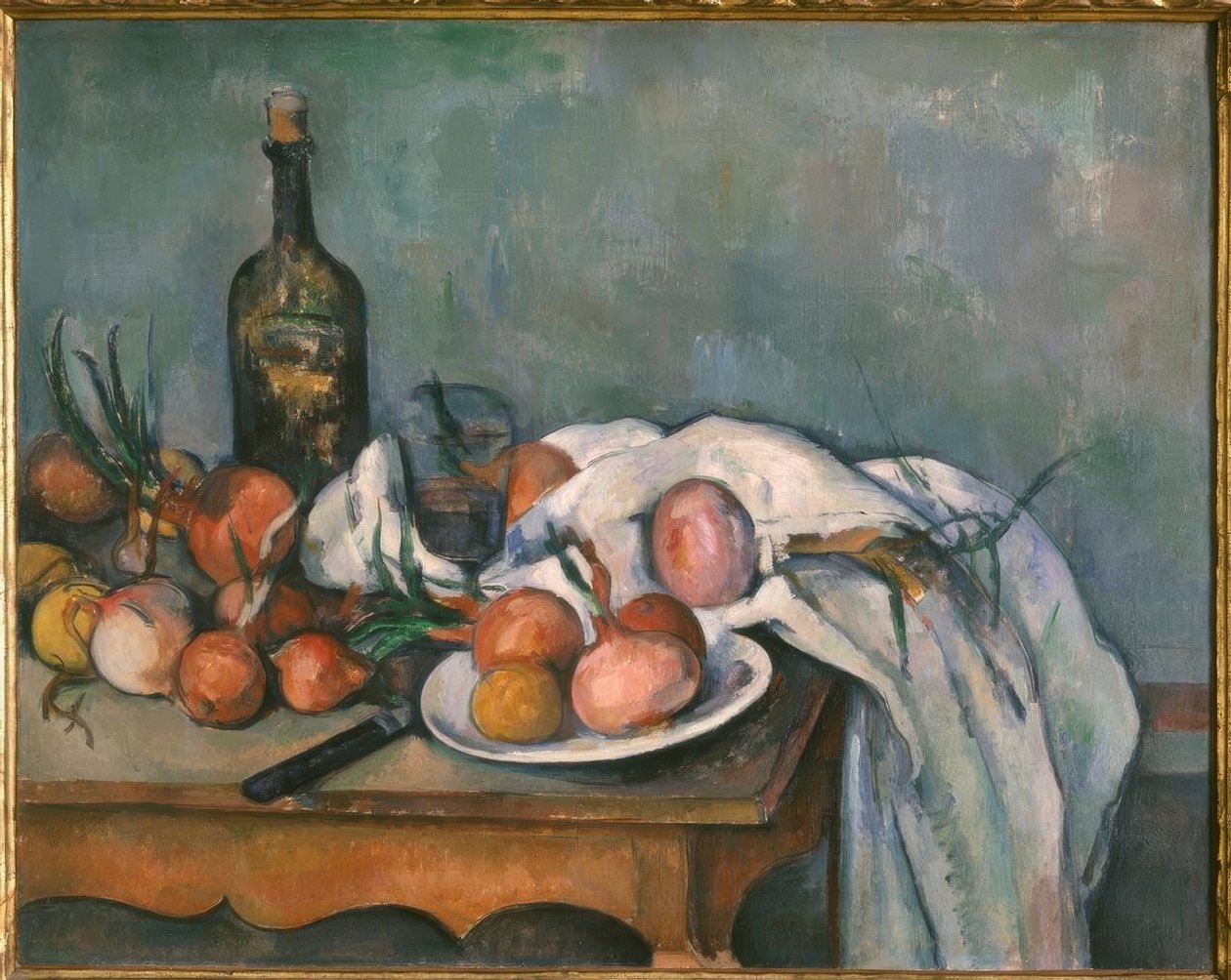 Ainda vida com cebolas de Paul Cézanne