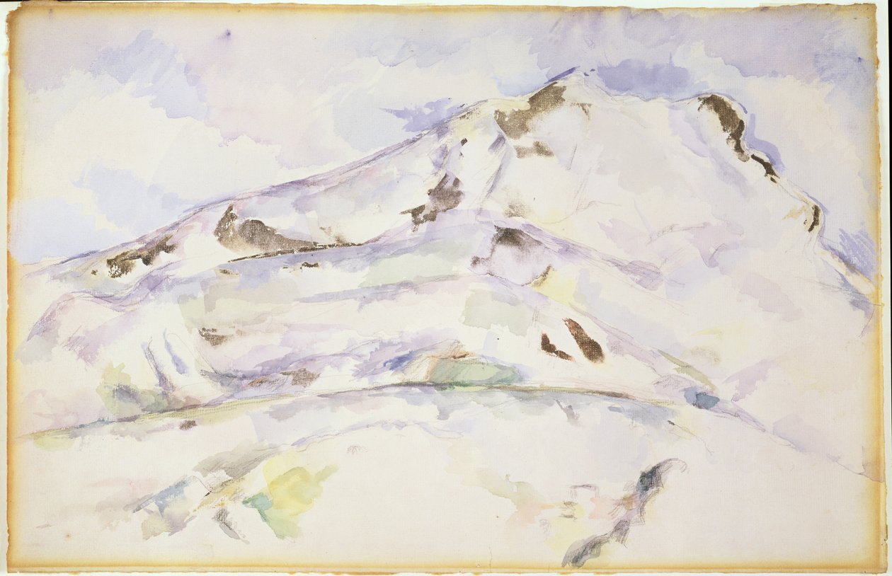 Pico do Ste. Vitória (wc no papel) de Paul Cézanne
