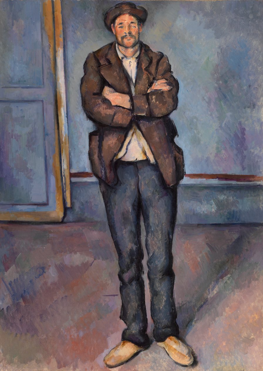 Camponês, ficar, braços, cruzado, c.1895 de Paul Cézanne