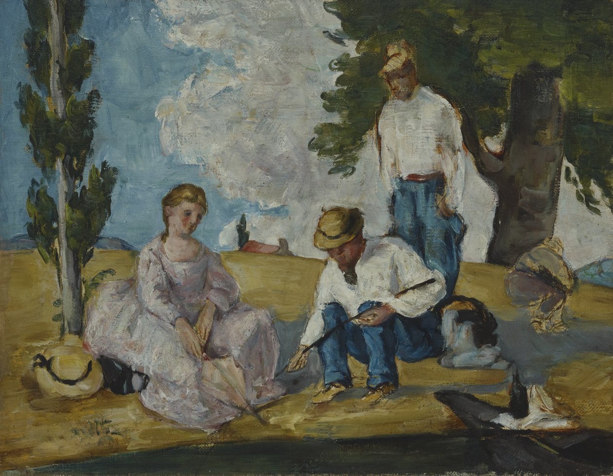 Piquenique na beira do rio, 1873-74 de Paul Cézanne