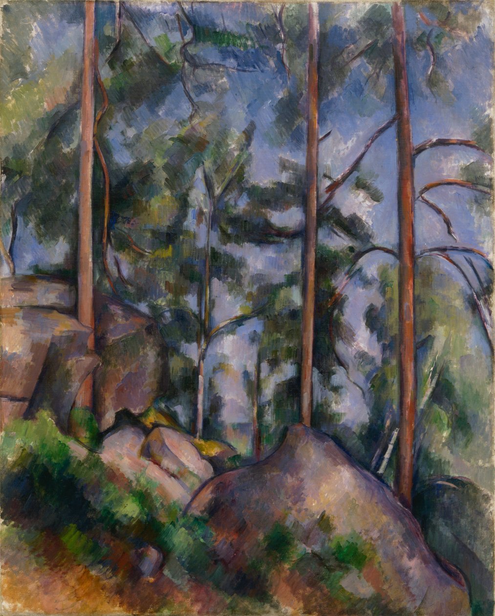 Pinheiros e Rochas (Fontainebleau) de Paul Cézanne