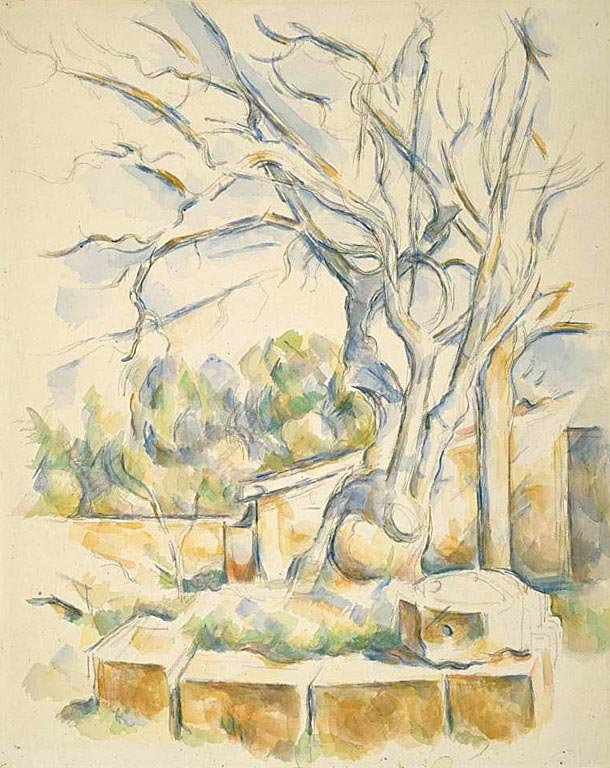 Pistache em Château Noir de Paul Cézanne