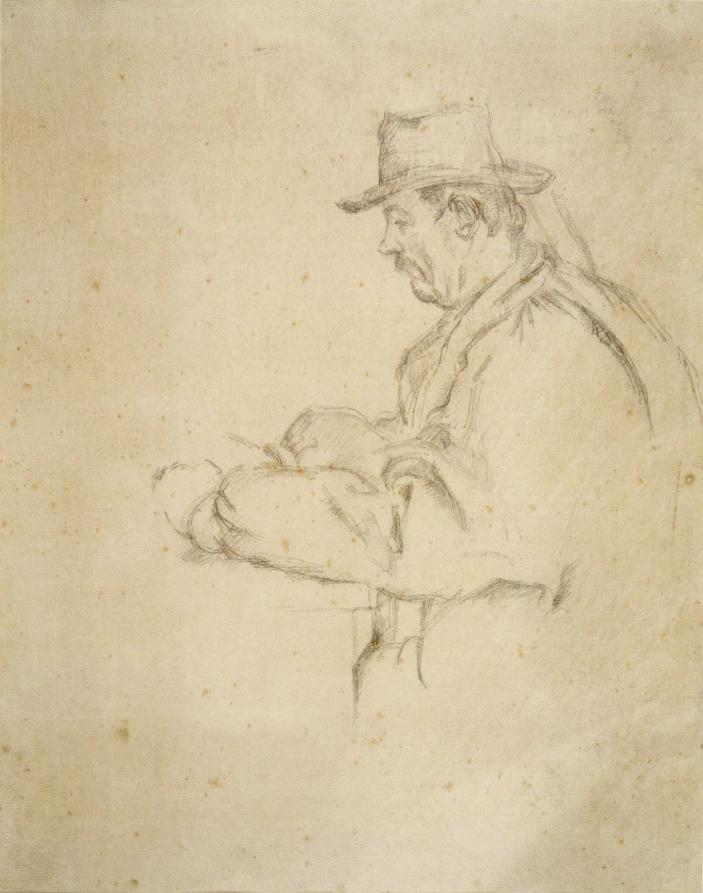 Perfil de um homem de Paul Cézanne