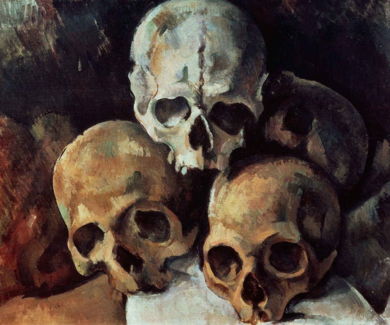 Pirâmide de crânios, 1898-1900 de Paul Cézanne