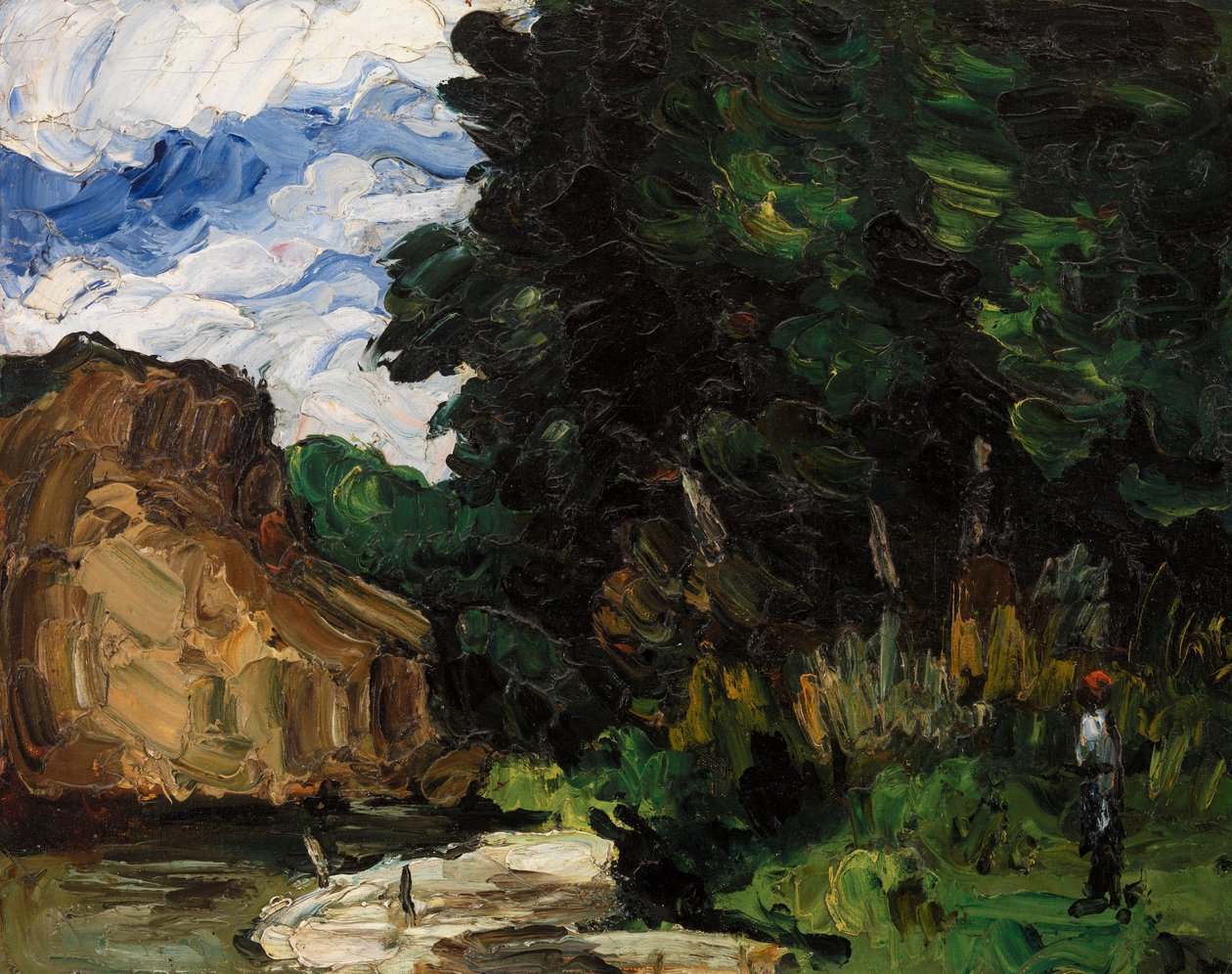 Curva do rio, c.1865 de Paul Cézanne