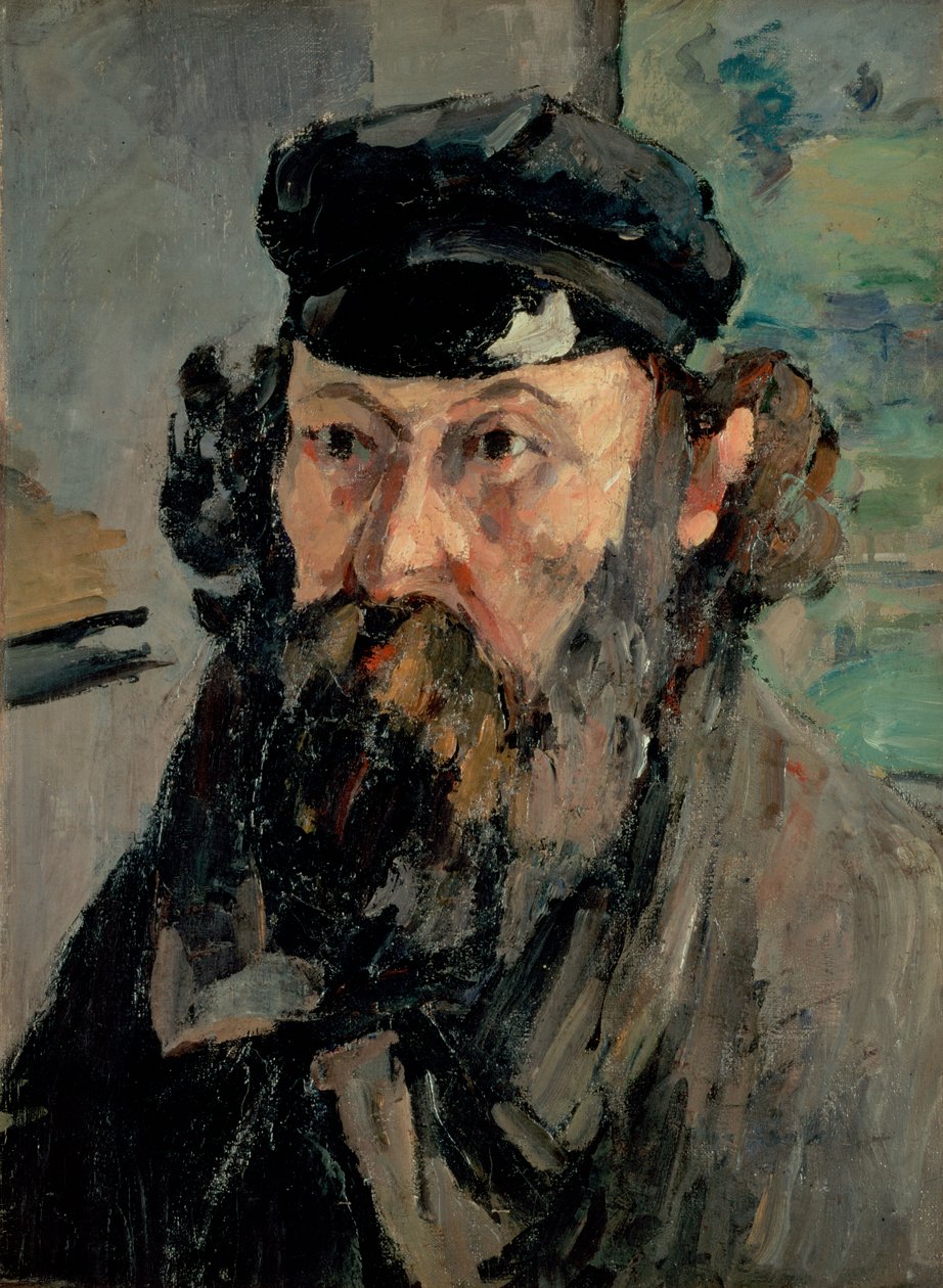 Auto-retrato em um boné de Paul Cézanne