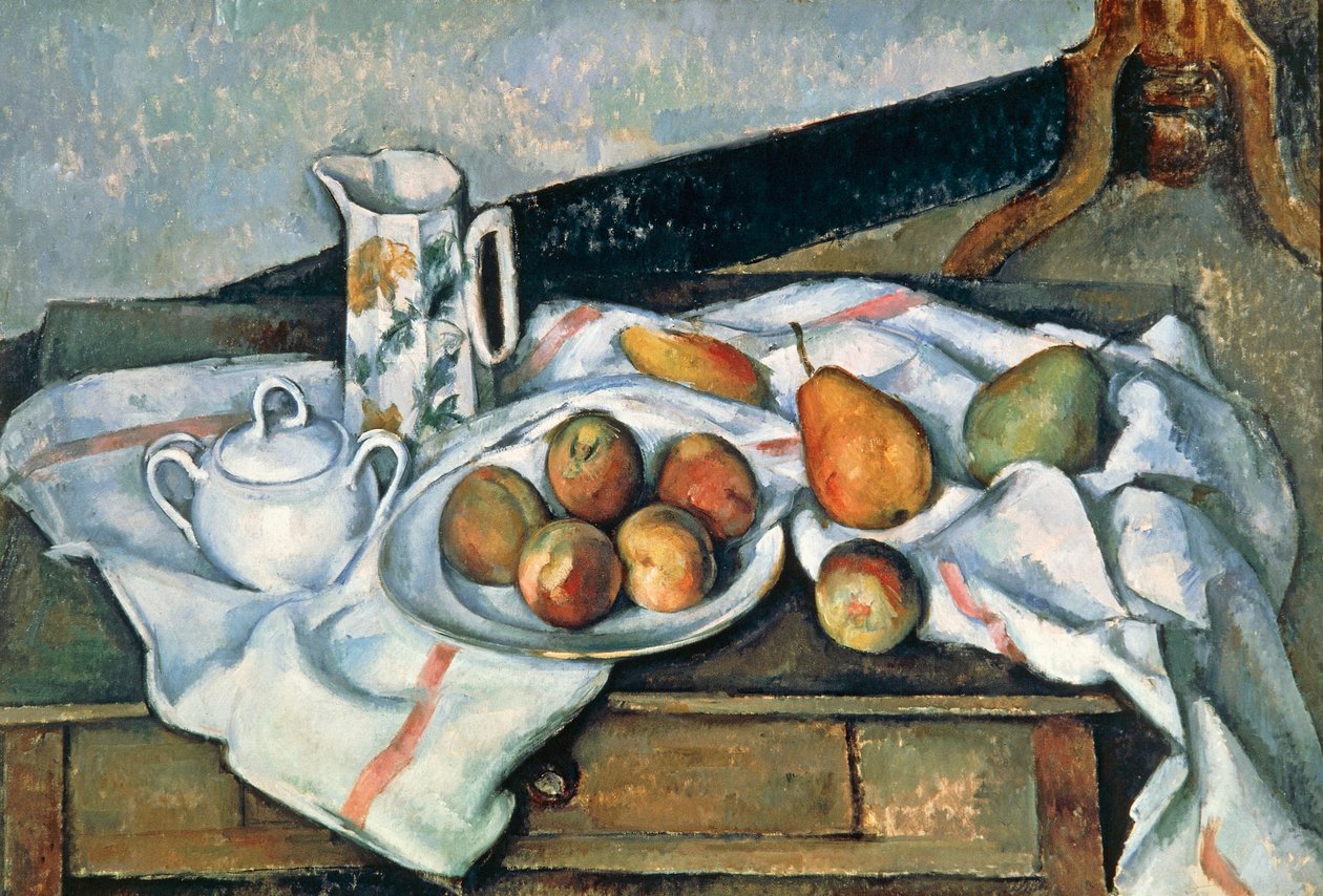 Ainda vida de pêssegos e peras, 1888-90 de Paul Cézanne
