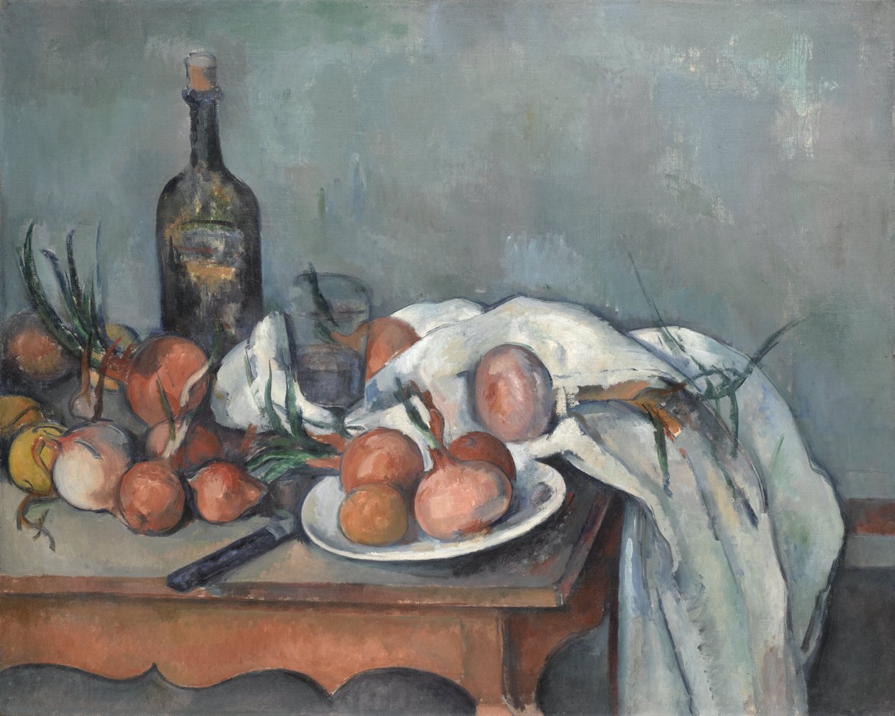 Ainda vida com cebolas de Paul Cézanne