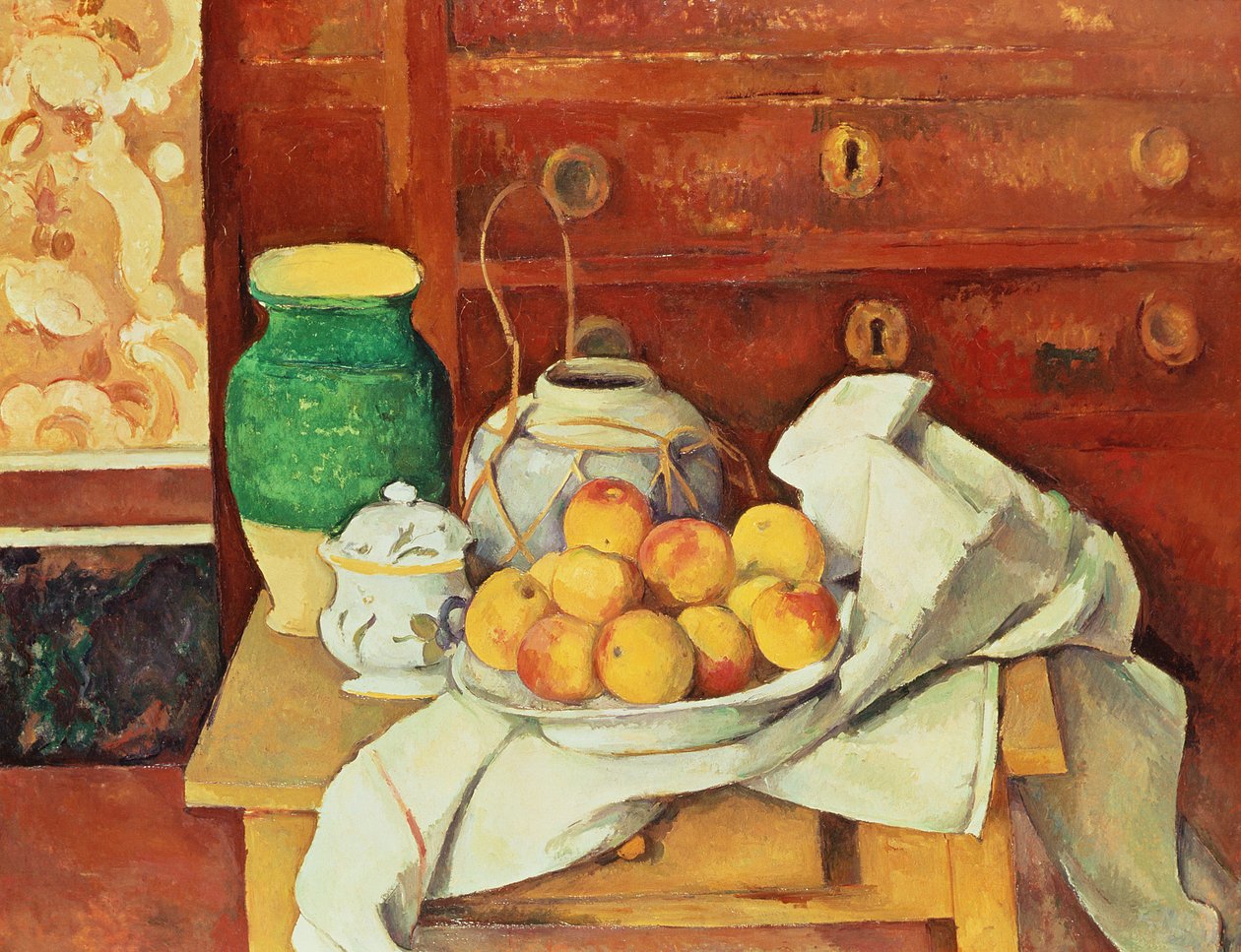 Ainda vida com uma cômoda, 1883-87 de Paul Cézanne