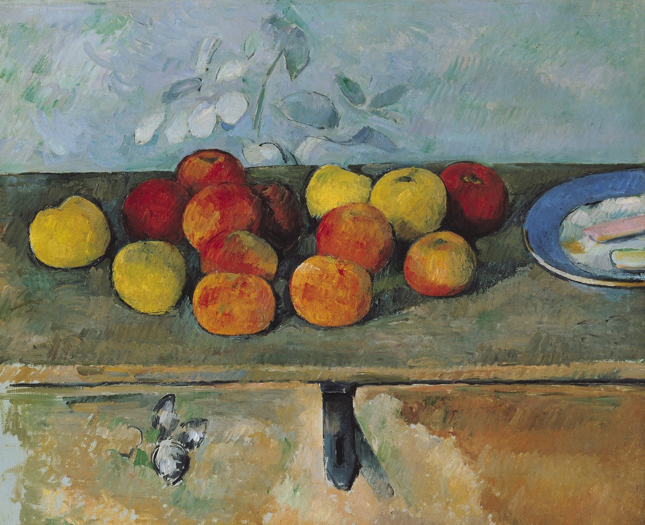 Ainda vida de maçãs e biscoitos, 1880-82 de Paul Cézanne