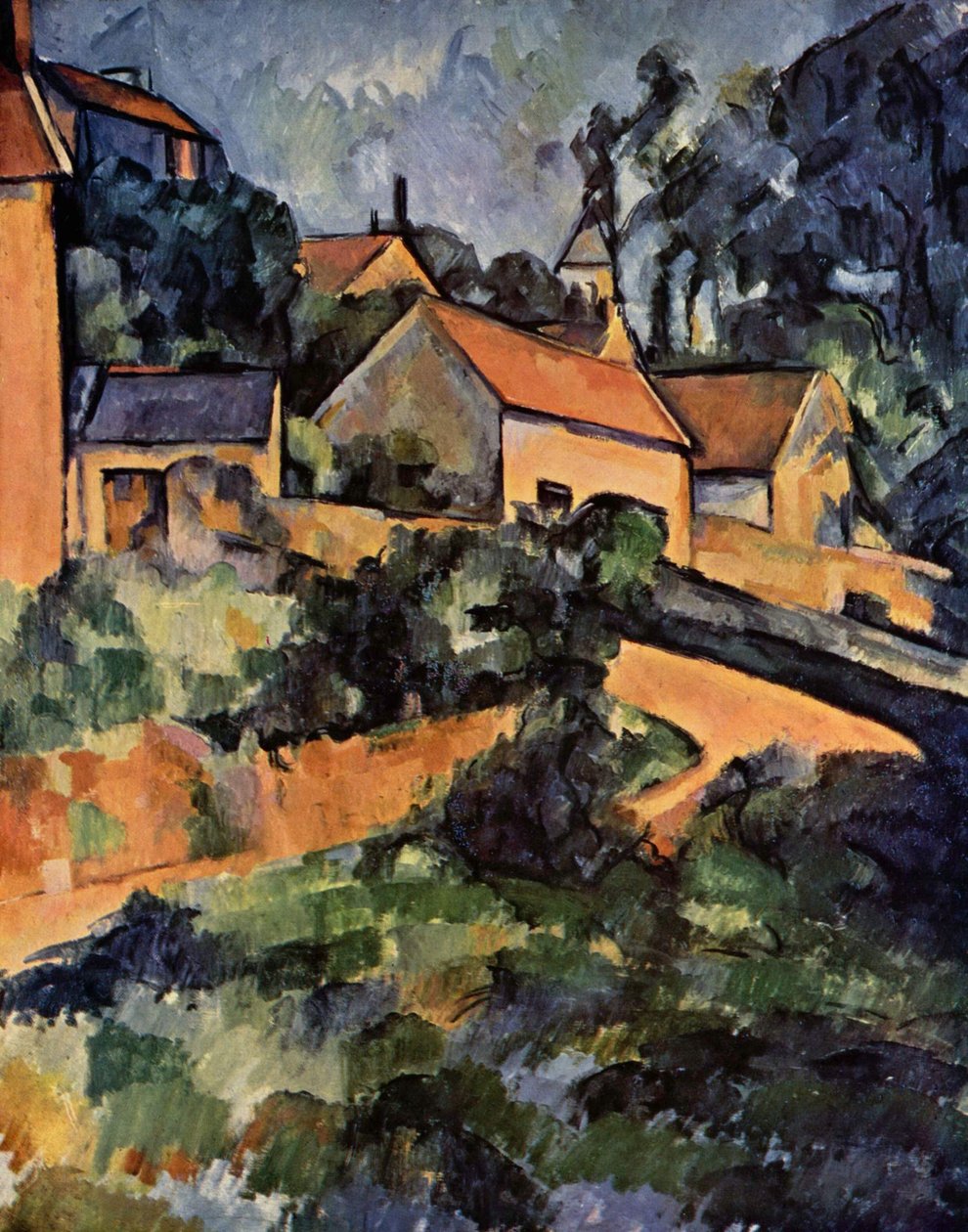 Curva da estrada em Montgeroult de Paul Cézanne