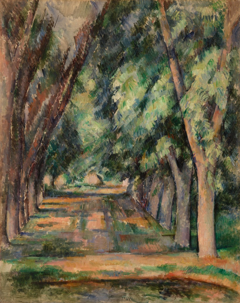 A Aléia dos Castanheiros em Jas de Bouffan, c.1888 de Paul Cézanne