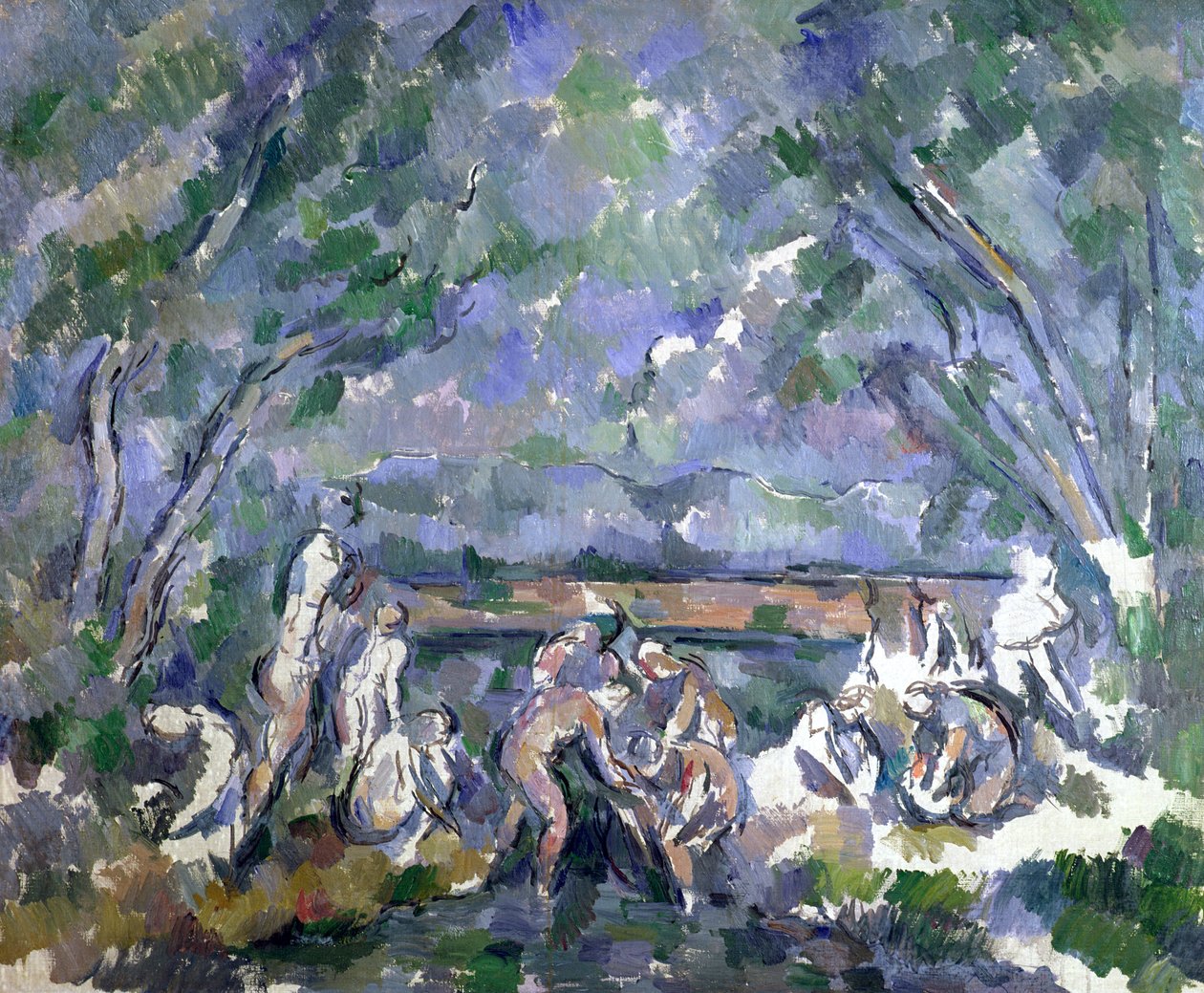 Os banhistas, 1902-06 de Paul Cézanne