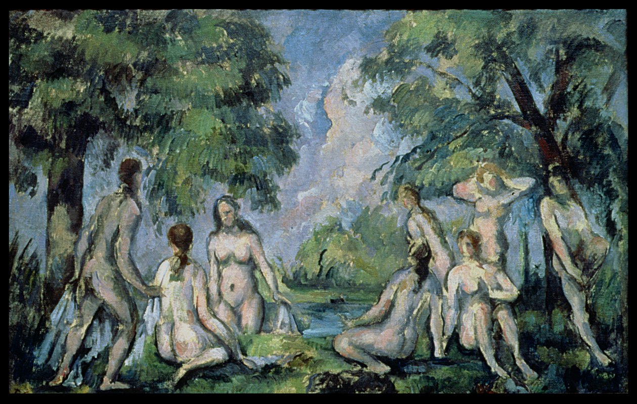 Os banhistas, c.1890-1900 de Paul Cézanne