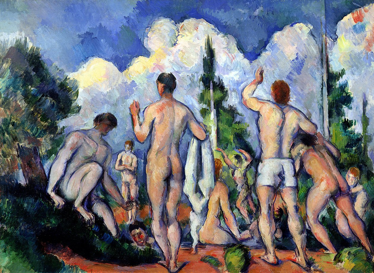 Os banhistas, c.1890-92 de Paul Cézanne