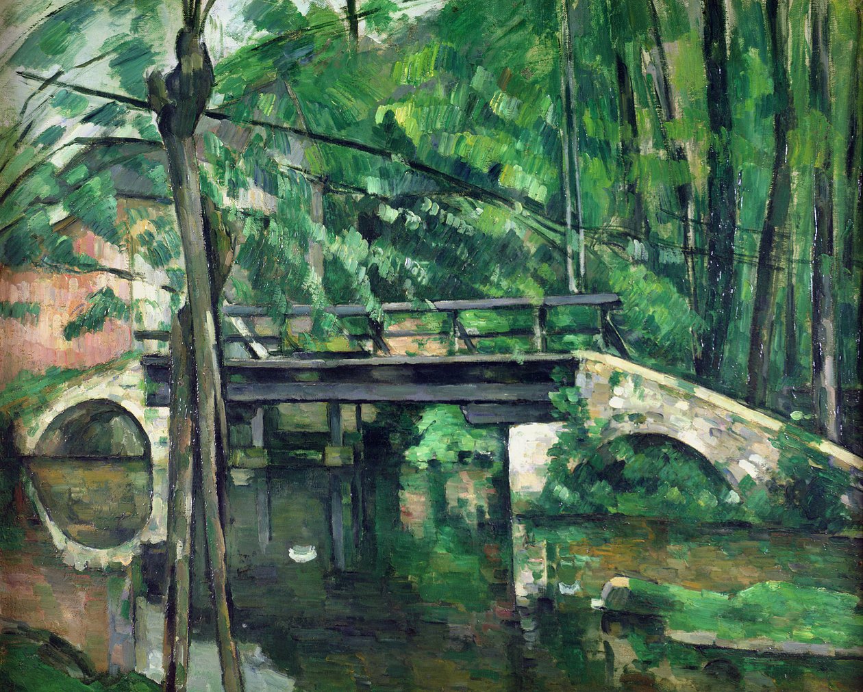 A ponte em Maincy, ou a ponte em Mennecy, ou a pequena ponte, c.1879 de Paul Cézanne
