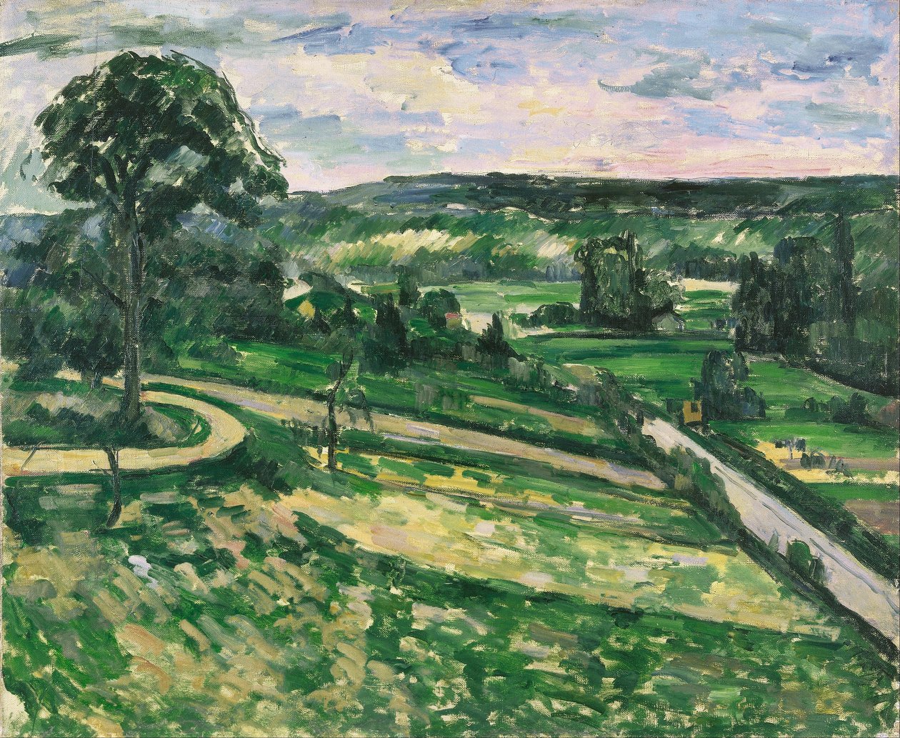 A árvore pela curva de Paul Cézanne