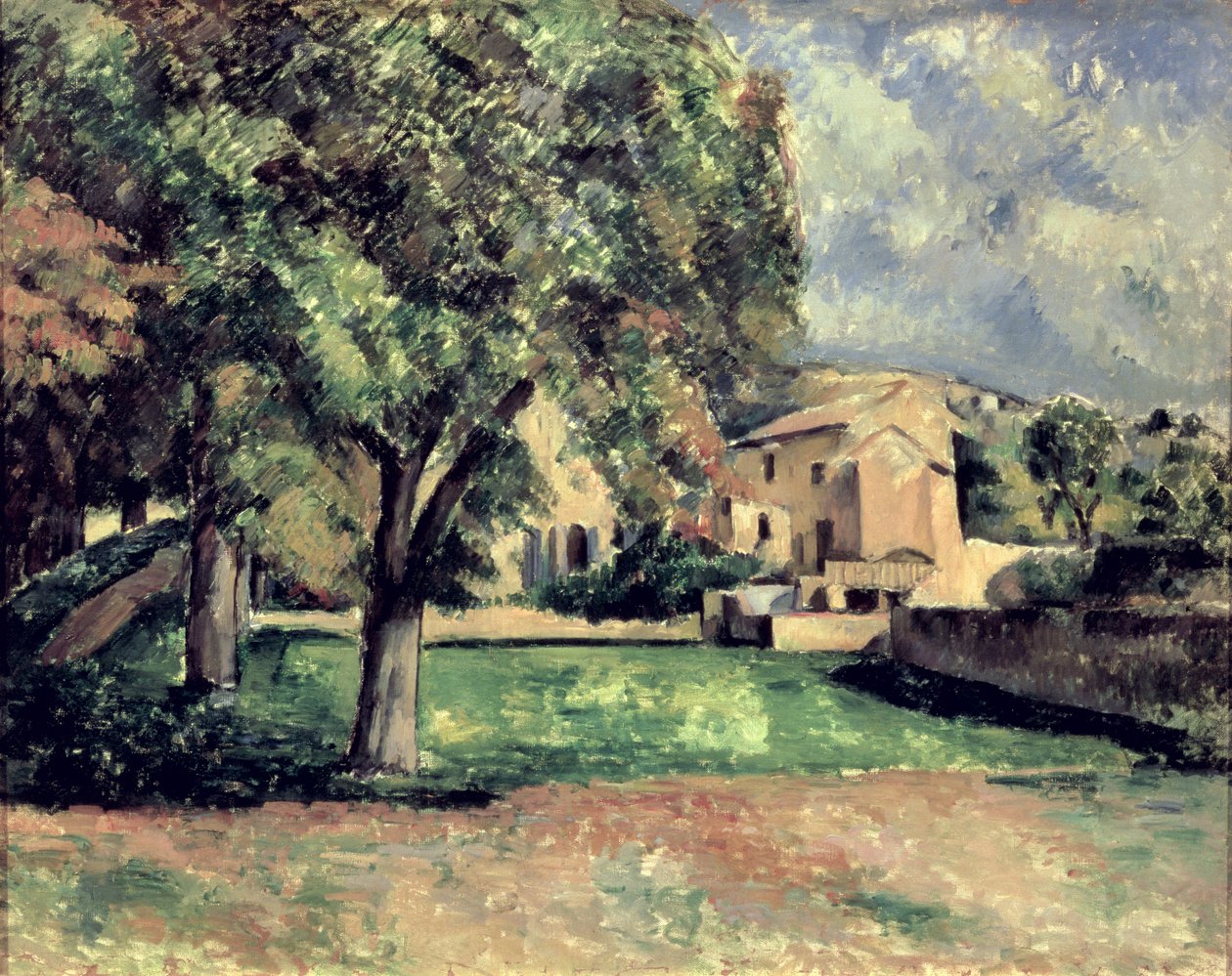 Árvores em um parque, Jas de Bouffan, 1885-87 de Paul Cézanne