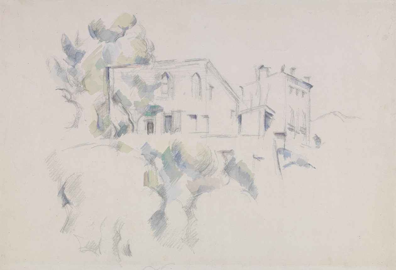 Vista do Château Noir de Paul Cézanne