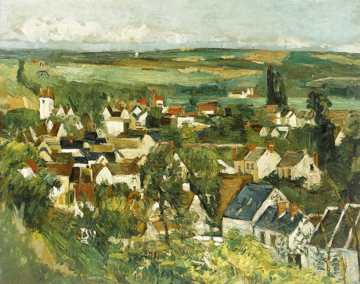 Vista panoramic, de, auvers-sur-oise de Paul Cézanne