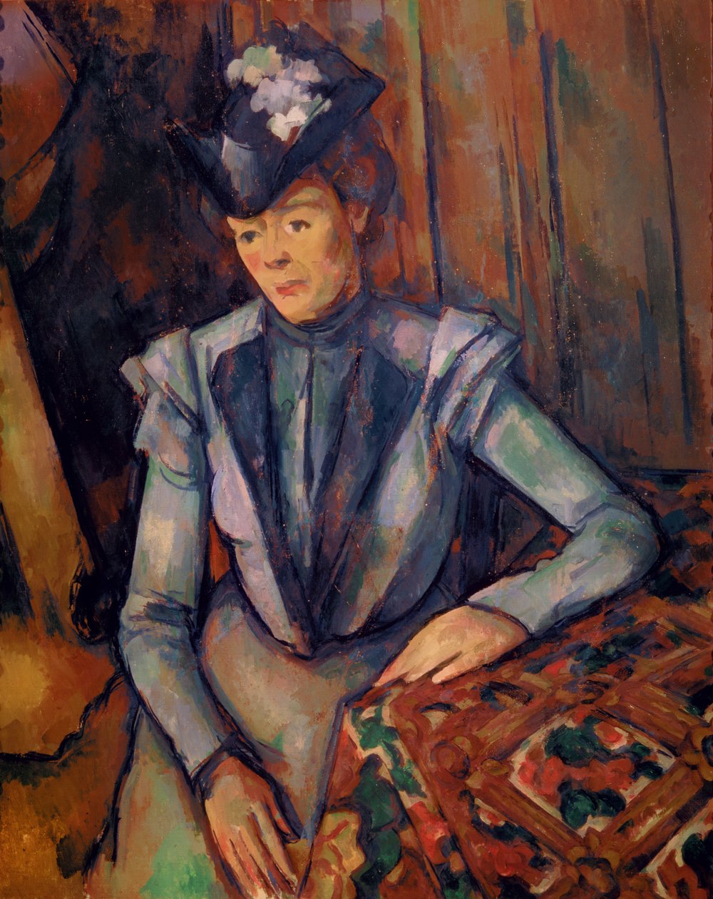 Mulher em azul (Madame Cézanne) 1900-02 de Paul Cézanne