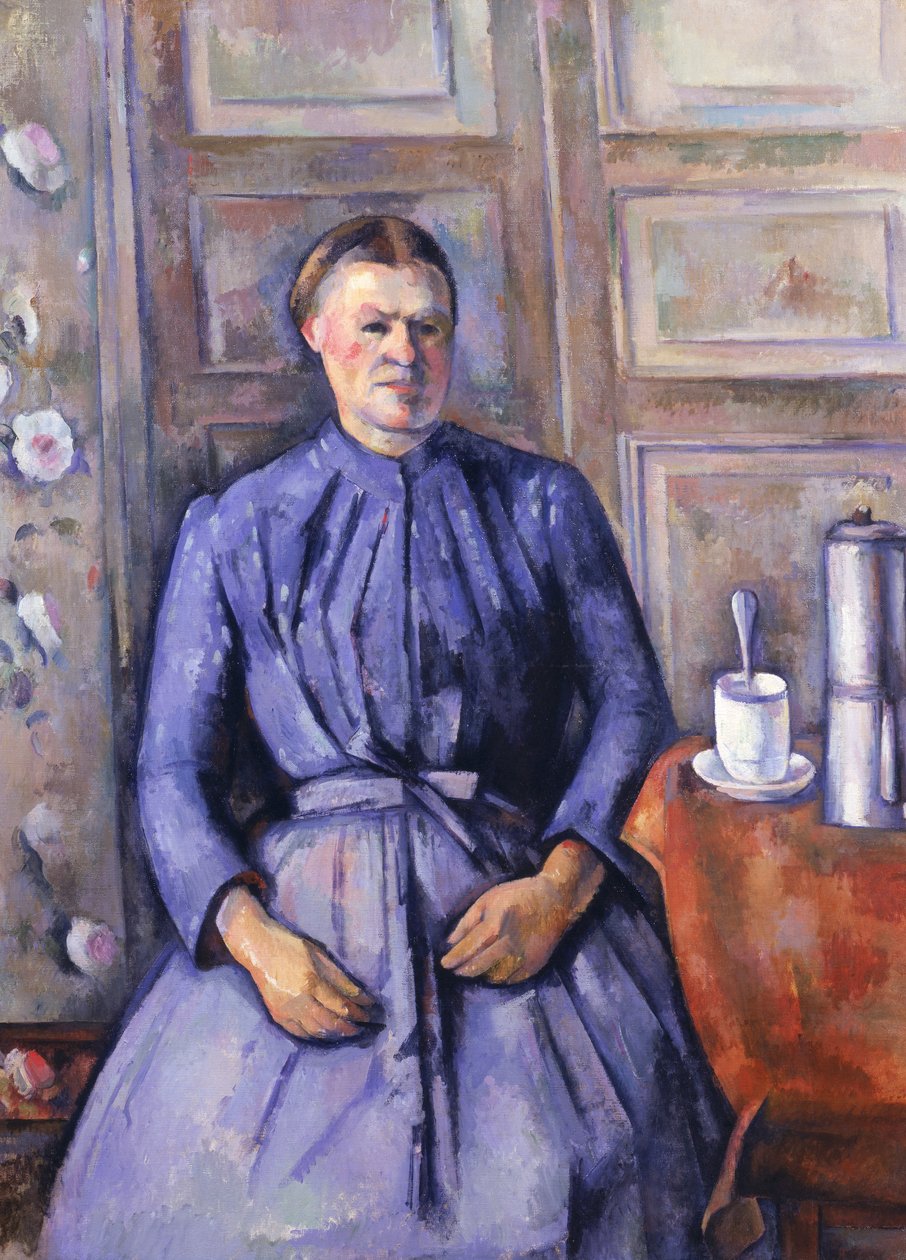 Mulher com uma cafeteira, c.1890-95 de Paul Cézanne