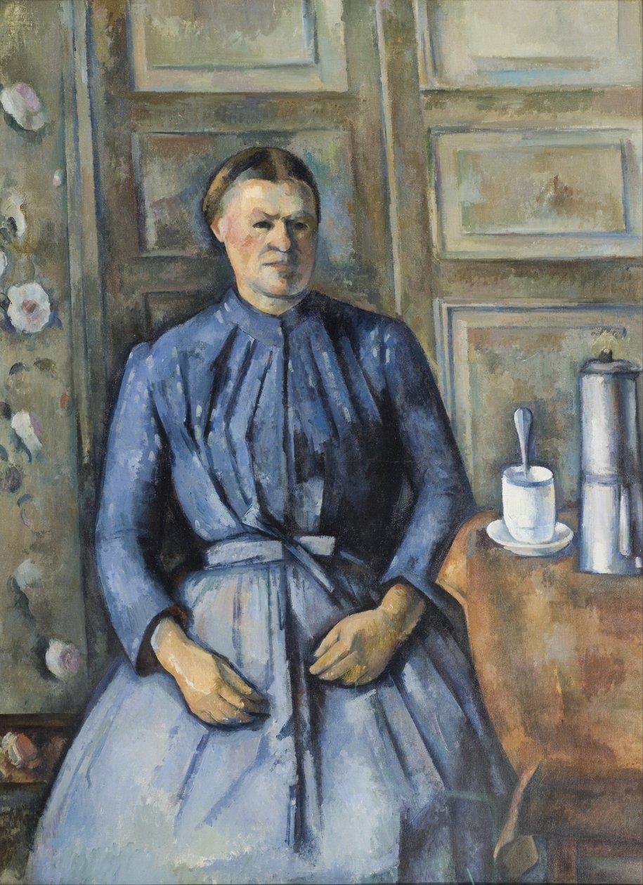 Mulher, com, um, cafeteira de Paul Cézanne