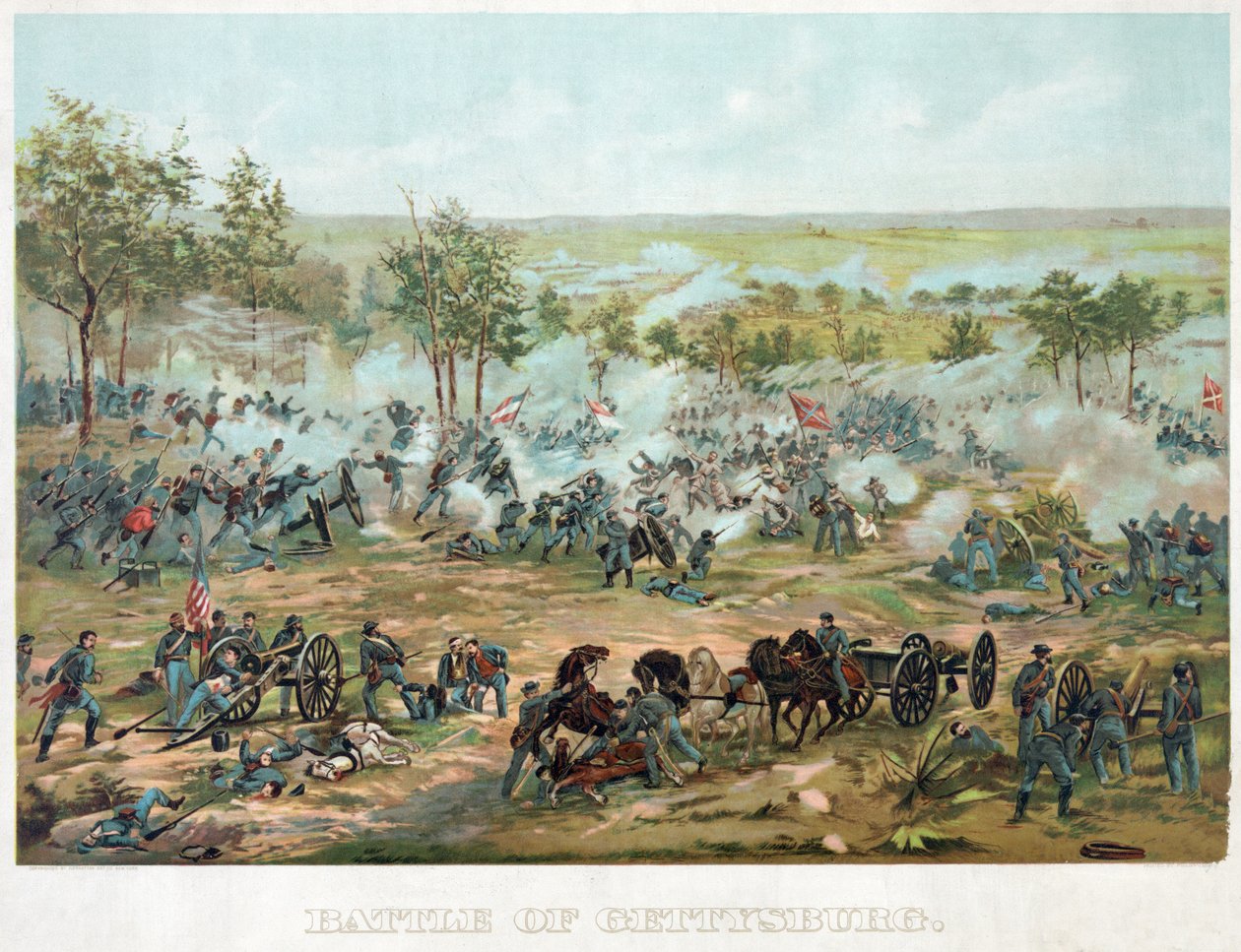 Batalha de Gettysburg, pub. 1898 de Paul Dominique Philippoteaux