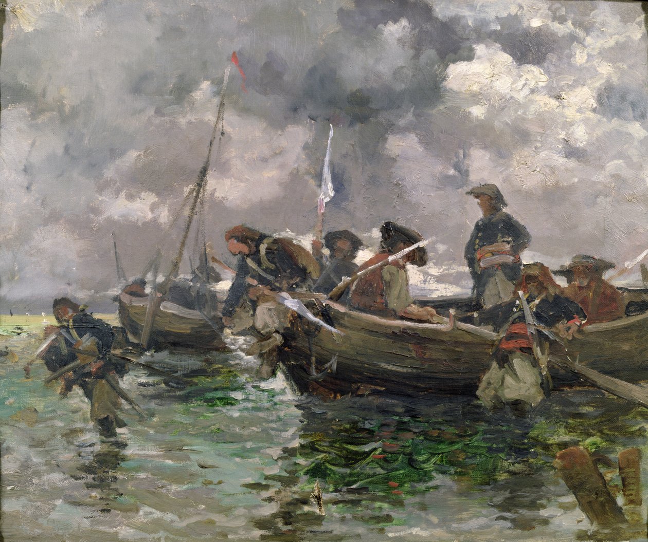 Cena de guerra no mar de Paul Émile Boutigny