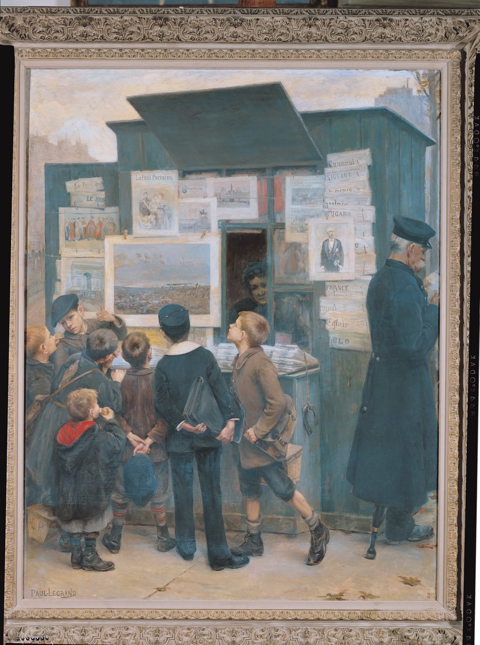 Olhando para &39;The Dream&39; por Detaille, 1897 de Paul Emmanuel Legrand