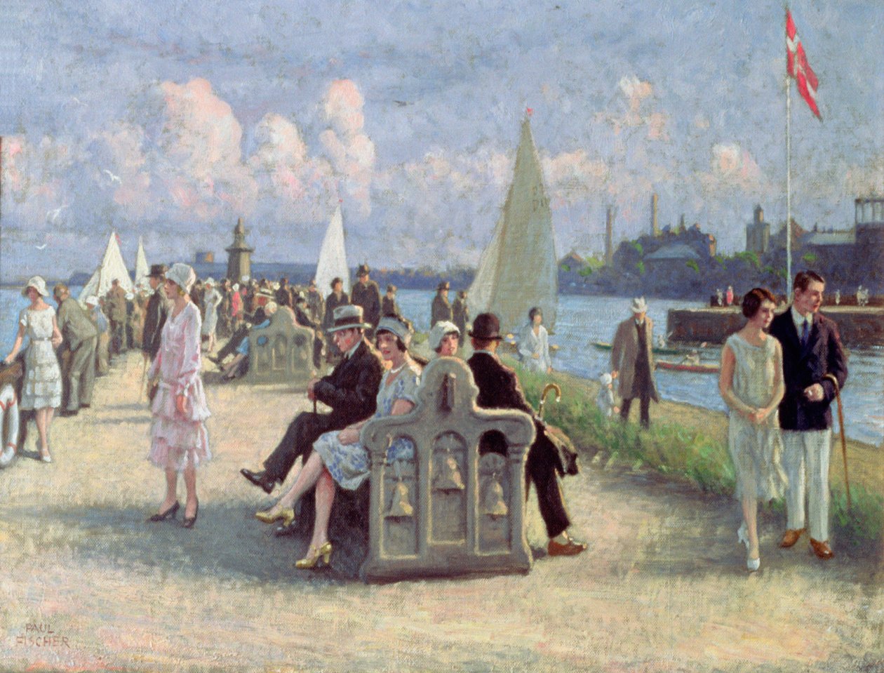 Pessoas em um passeio de Paul Fischer