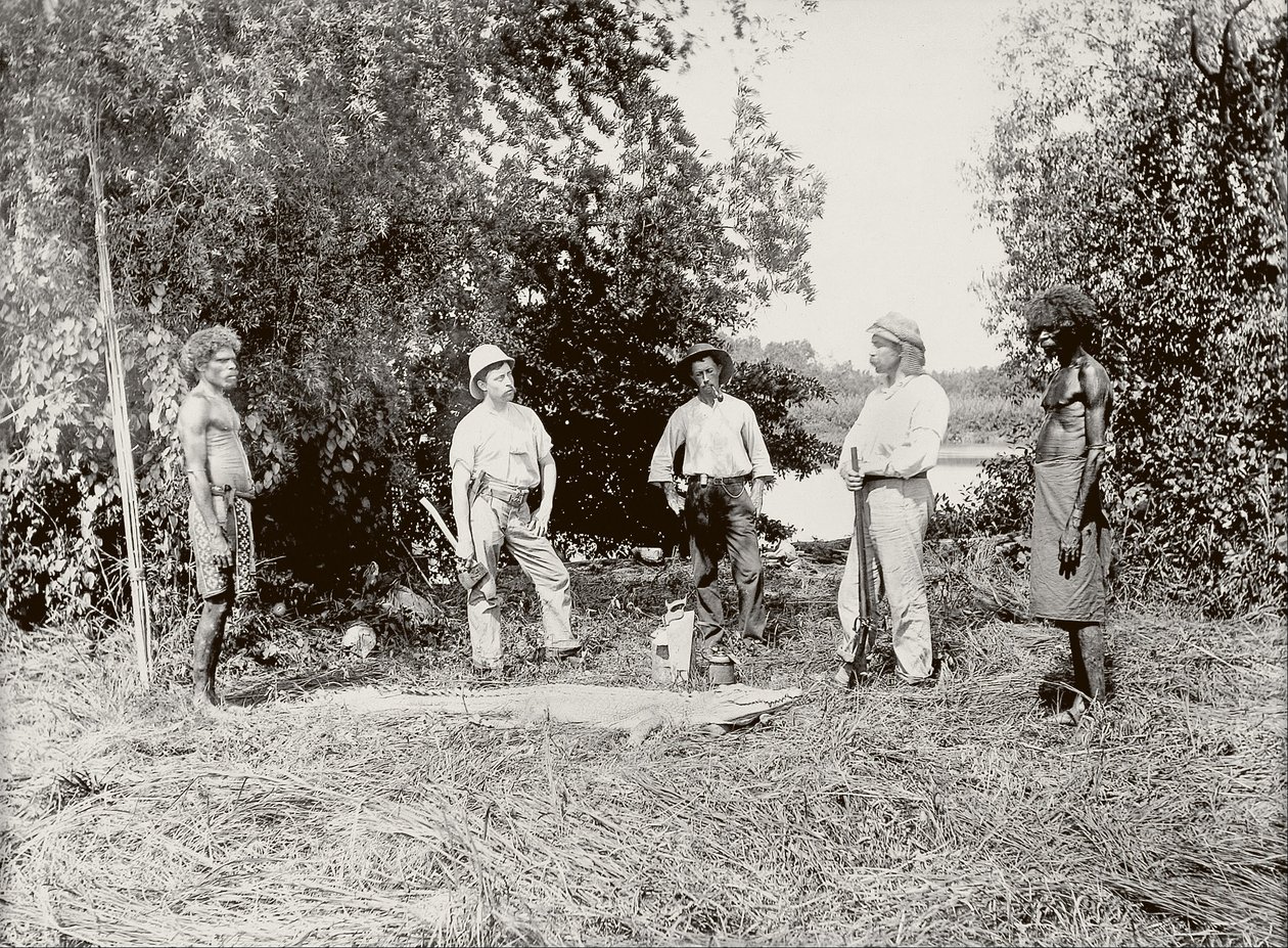 Dr. Stirling, tiro de jacaré, rio Daly de Paul Foelsche
