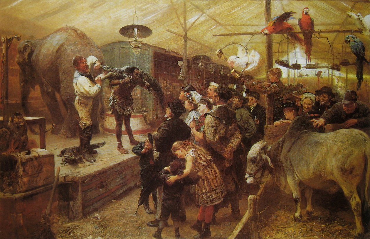 MenagerieIn o galpão de animais de Paul Friedrich Meyerheim