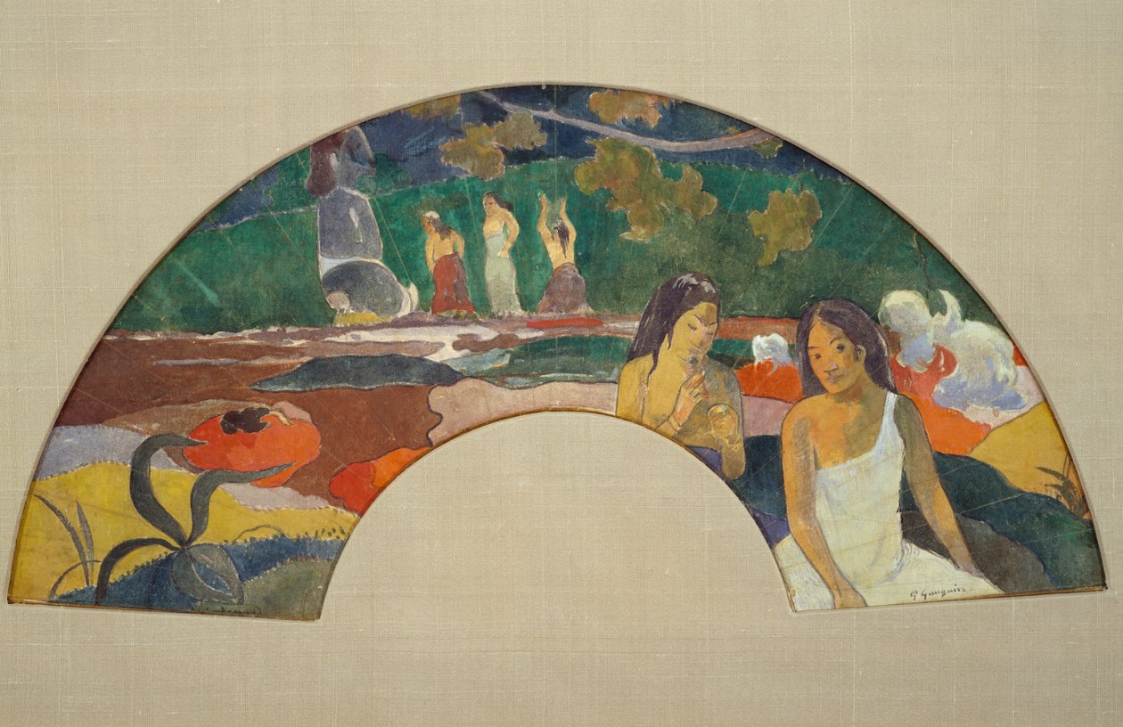 Arearea Joyousness II, 1894 (guache e wc em linho) de Paul Gauguin
